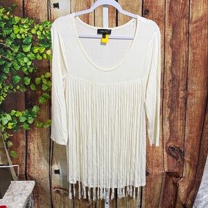 Melissa Paige Fringe Blouse Size L